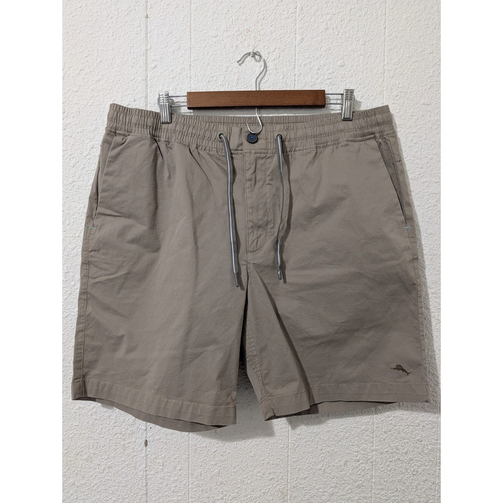 Tommy Bahma Dk Sand Oceanside Poplin Elastic Waist Shorts, XL, Mens